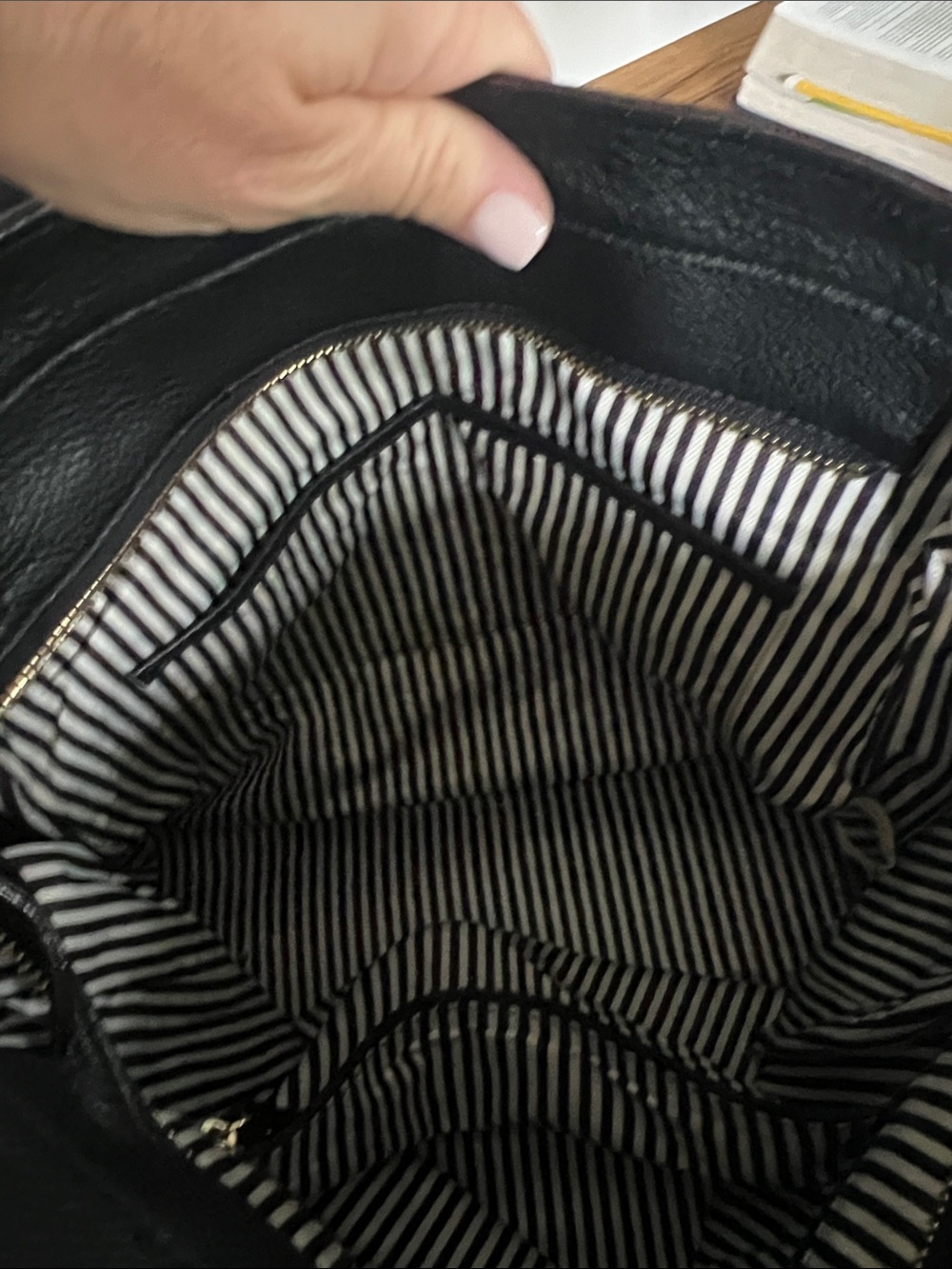 kate spade Black Pebbled Leather Shoulder Bag with Gold Hardware - Picture 10 of 10